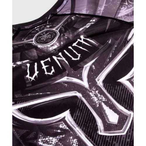 Rashguard Venum Gladiator 3.0 z długim rękawem, czarno-biały