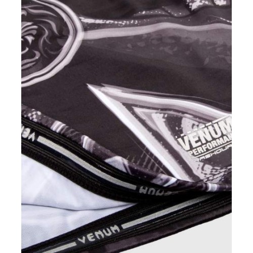 Rashguard Venum Gladiator 3.0 z długim rękawem, czarno-biały