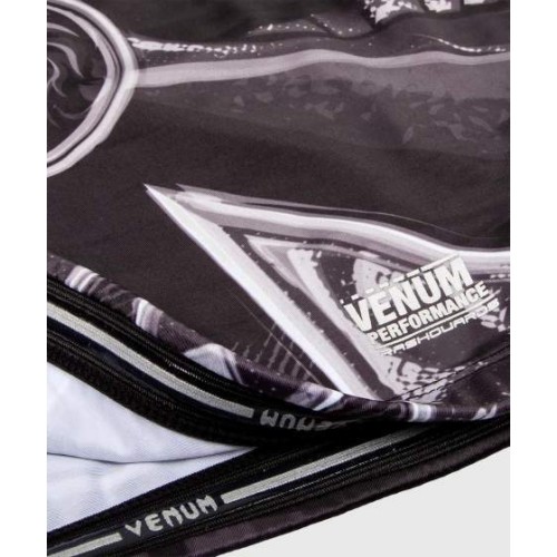 Rashguard Venum Gladiator 3.0, krótki rękaw, czarno-biały