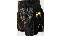 Spodenki Muay Thai Venum Serpenti - czarno-srebrno-złote