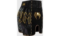 Spodenki Muay Thai Venum Serpenti - czarno-srebrno-złote