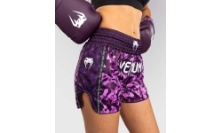 Damskie spodenki Muay Thai Venum Iris, śliwkowo-różowe