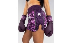 Damskie spodenki Muay Thai Venum Iris, śliwkowo-różowe