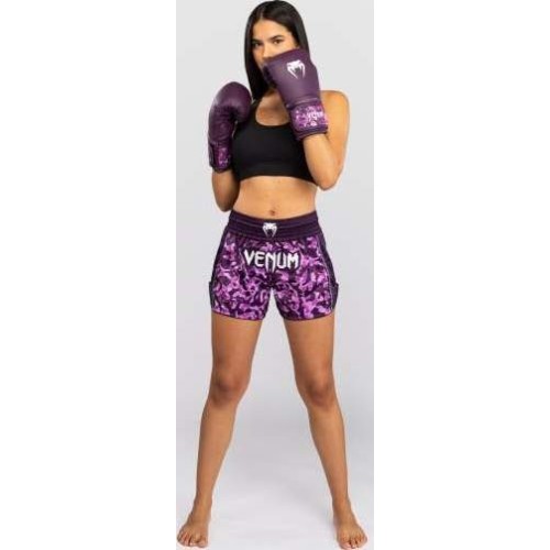 Damskie spodenki Muay Thai Venum Iris, śliwkowo-różowe