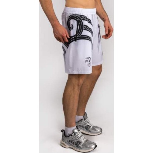 Spodenki treningowe Venum x Mike Tyson Tiger – Optical White/Deep Black