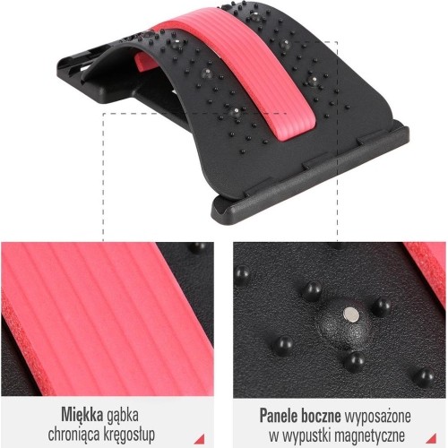 Prostownik do pleców z magnesami HMS PRP02 czerwony