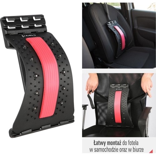 Prostownik do pleców z magnesami HMS PRP02 czerwony