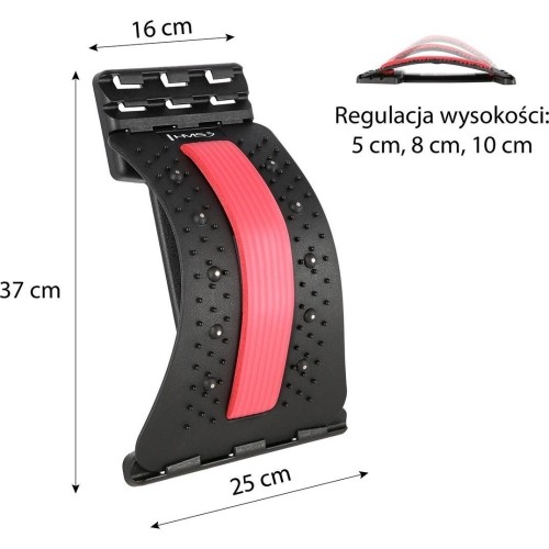 Prostownik do pleców z magnesami HMS PRP02 czerwony