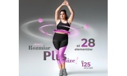Zestaw hula hoop Plus Size HHW12 fioletowe z obciążnikiem HMS + pas na talię BR163 czarny