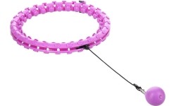 Zestaw hula hoop Plus Size HHW12 fioletowe z obciążnikiem HMS + pas na talię BR163 czarny