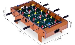 Stół do piłkarzyków mini 69x35,5 cm drewniany ECOTOYS
