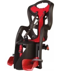 Fotelik rowerowy dziecięcy Bellelli Pepe na bagażnik black-red