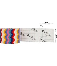 KinezioteipasYellowTAPE-spalvotas zigzagas, 5cm x 5cm
