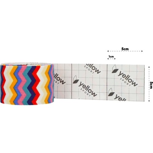 KinezioteipasYellowTAPE-spalvotas zigzagas, 5cm x 5cm