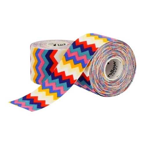 KinezioteipasYellowTAPE-spalvotas zigzagas, 5cm x 5cm