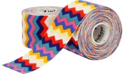 KinezioteipasYellowTAPE-spalvotas zigzagas, 5cm x 5cm