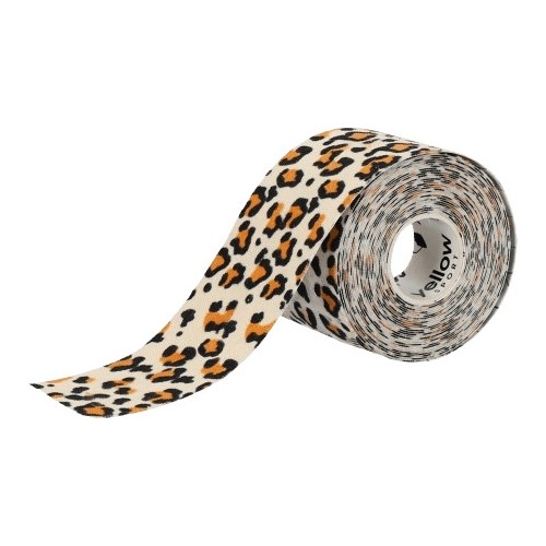 Taśma kinezjologiczna Yellow TAPE, panterka, 5 cm x 5 cm