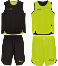 Dwustronny dziecięcy strój do koszykówki Spalding Doubleface Kid Set, rozmiar 140cm