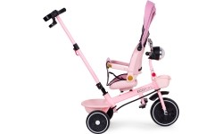 Rowerek trójkołowy dla dzieci ECOTOYS spacerówka, obracane siedzisko, pchacz, różowy