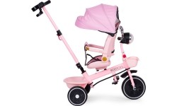 Rowerek trójkołowy dla dzieci ECOTOYS spacerówka, obracane siedzisko, pchacz, różowy