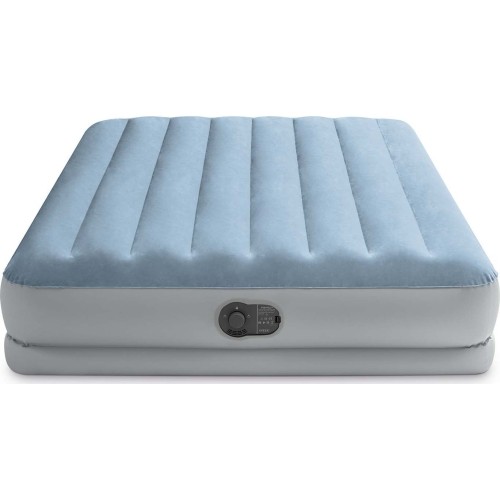 Duży dmuchany materac dwuosobowy 203x152x36 cm z wbudowaną pompką elektryczną INTEX 64159