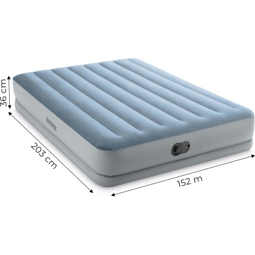 Duży dmuchany materac dwuosobowy 203x152x36 cm z wbudowaną pompką elektryczną INTEX 64159