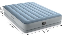 Duży dmuchany materac dwuosobowy 203x152x36 cm z wbudowaną pompką elektryczną INTEX 64159