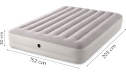 Materac dmuchany dwuosobowy 203x152x30 cm z pompką elektryczną INTEX 64179