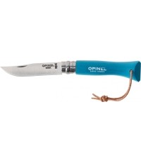 Nóż Opinel Colorama 06 inox turkusowy ze sznurkiem