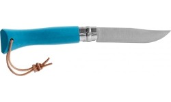 Nóż Opinel Colorama 06 inox turkusowy ze sznurkiem