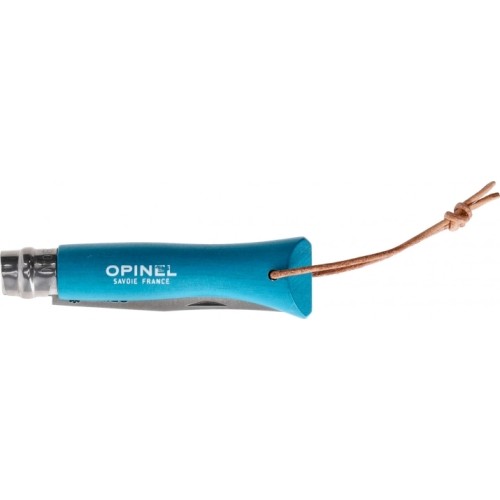 Nóż Opinel Colorama 06 inox turkusowy ze sznurkiem