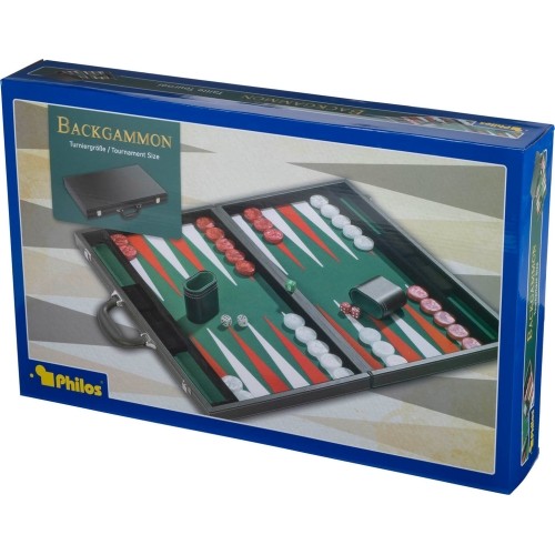 Backgammon Philos Green Tournament 54x32 cm