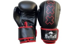 Rękawice bokserskie Buffalo Outrage czarno-czerwone 14oz