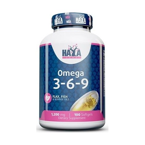 Haya Labs Omega 3-6-9 100 kaps. (olej rybny)