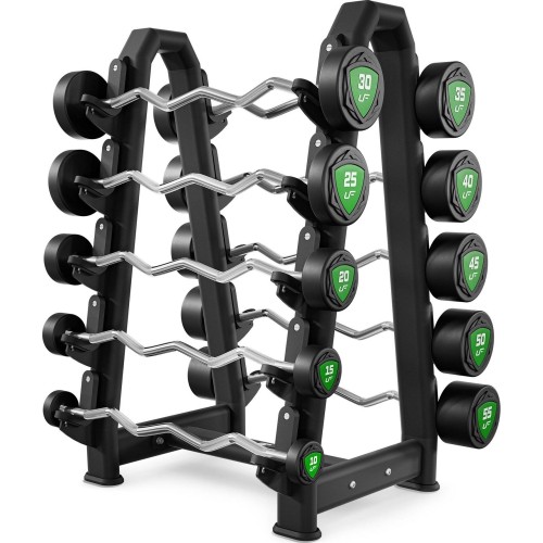 Zestaw sztang łamanych poliuretanowych 10-55 kg (skok co 5 kg) 325 kg – UpForm