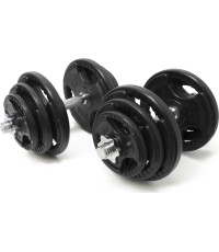 Zestaw regulowanych hantli gumowych Newton Fitness 2 x 20 kg