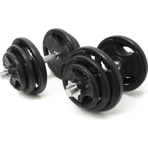 Zestaw regulowanych hantli gumowych Newton Fitness 2 x 20 kg