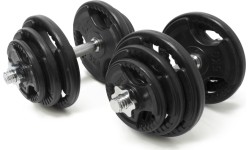 Zestaw regulowanych hantli gumowych Newton Fitness 2 x 20 kg