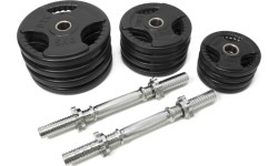 Zestaw regulowanych hantli gumowych Newton Fitness 2 x 20 kg