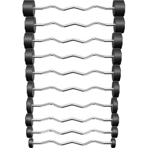 Zestaw sztang łamanych poliuretanowych 10–55 kg 325 kg ze stojakiem UR-S001 UpForm