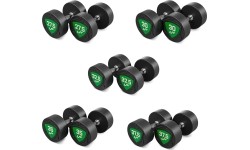 Zestaw hantli stałych poliuretanowych 27,5–37,5 kg (skok co 2,5 kg) 325 kg – UpForm