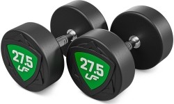 Zestaw hantli stałych poliuretanowych 27,5–37,5 kg (skok co 2,5 kg) 325 kg – UpForm