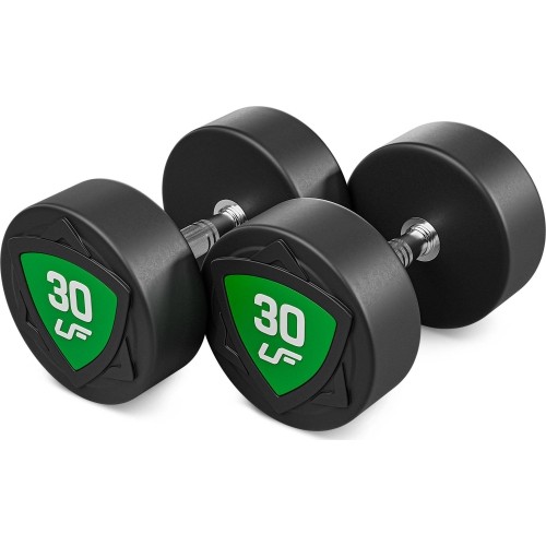 Zestaw hantli stałych poliuretanowych 27,5–37,5 kg (skok co 2,5 kg) 325 kg – UpForm
