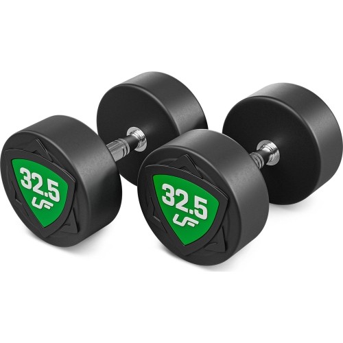 Zestaw hantli stałych poliuretanowych 27,5–37,5 kg (skok co 2,5 kg) 325 kg – UpForm