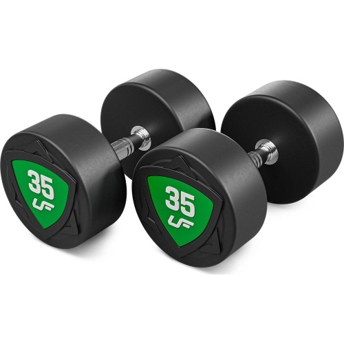 Zestaw hantli stałych poliuretanowych 27,5–37,5 kg (skok co 2,5 kg) 325 kg – UpForm