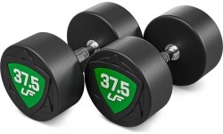 Zestaw hantli stałych poliuretanowych 27,5–37,5 kg (skok co 2,5 kg) 325 kg – UpForm