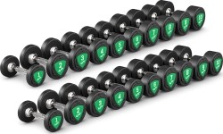 Zestaw hantli stałych poliuretanowych UpForm 1–10 kg (skok co 1 kg), 110 kg