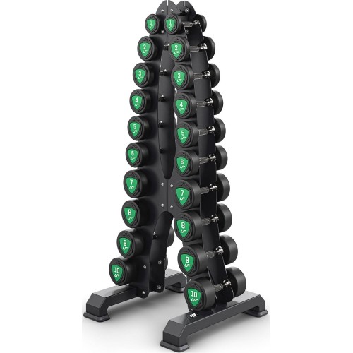 Zestaw hantli stałych poliuretanowych UpForm 1–10 kg (skok co 1 kg), 110 kg