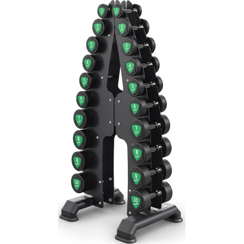 Zestaw hantli stałych poliuretanowych UpForm 1–10 kg (skok co 1 kg), 110 kg