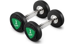 Zestaw hantli stałych poliuretanowych 1-10 kg (skok co 1 kg) 110 kg ze stojakiem UR-S005 - UpForm